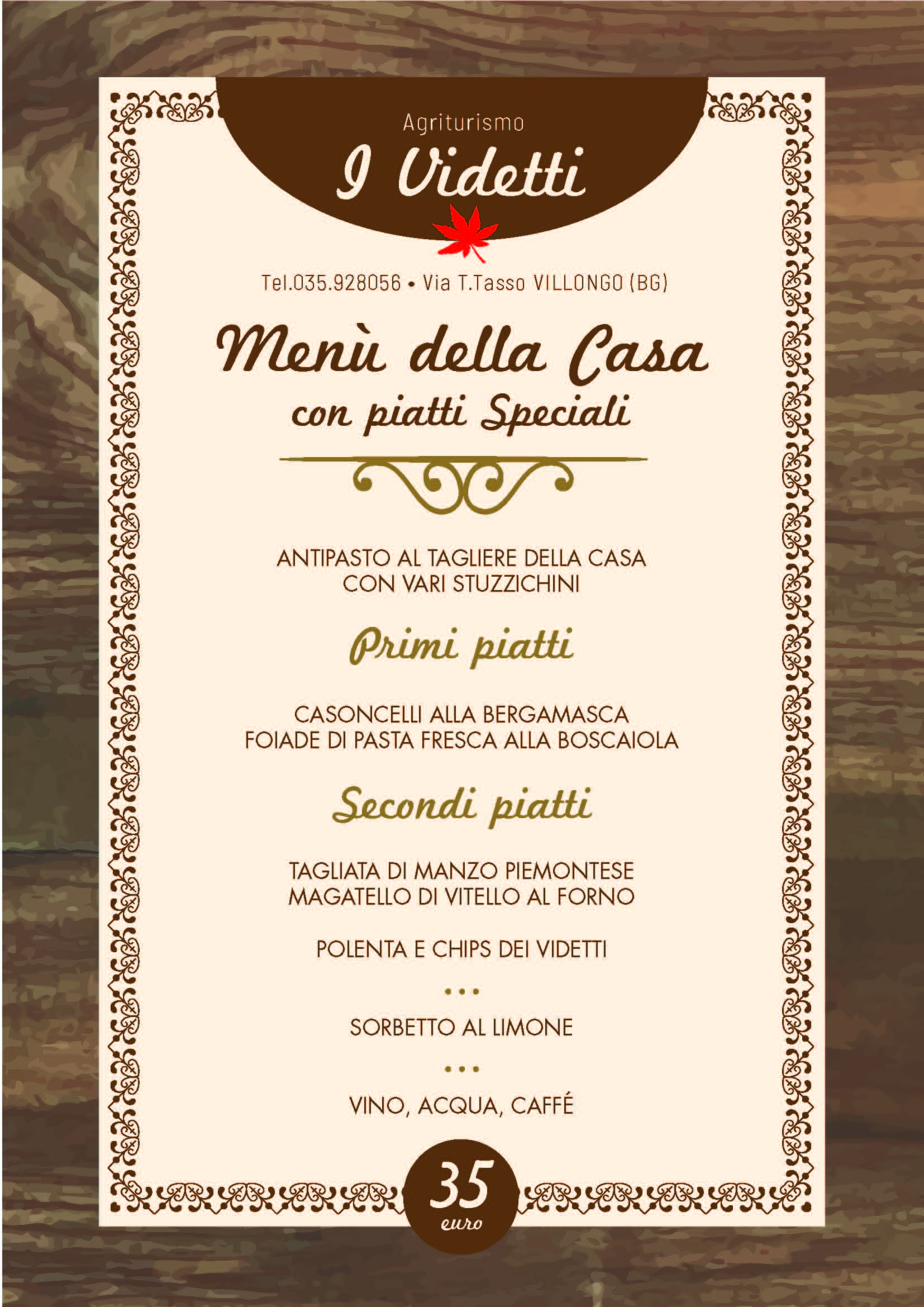 Menu Di Natale Brescia.Agriturismo I Videtti Ristorante Camere A Villongo Bergamo